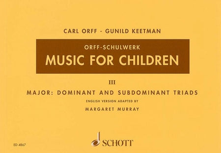 MUSIC FOR CHILDREN VOL 3 MAJOR DOMINANT MURRAY