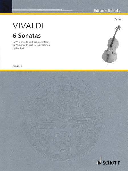 VIVALDI - 6 SONATAS CELLO/PIANO ED KOLNEDER