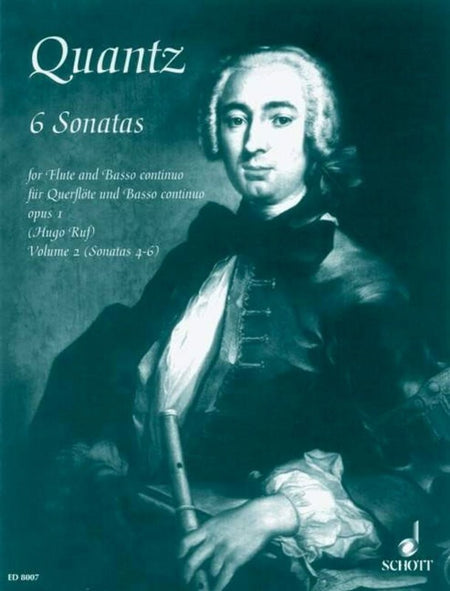 QUANTZ - 6 SONATAS OP 1 VOL 2 NO 3-6 FLUTE/PIANO