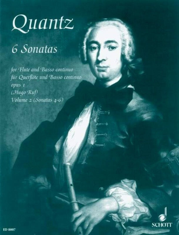 QUANTZ - 6 SONATAS OP 1 VOL 2 NO 3-6 FLUTE/PIANO