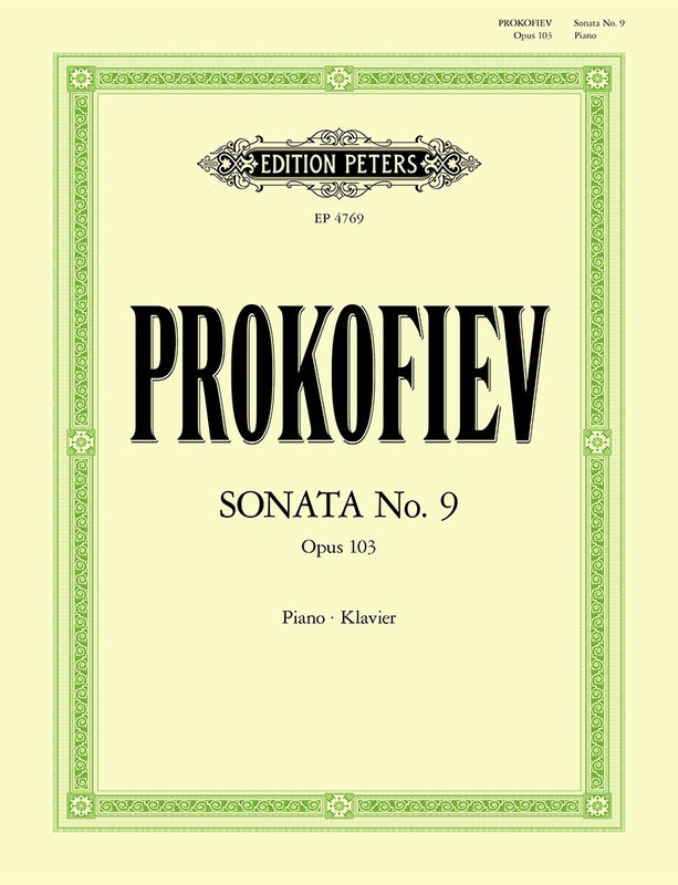PROKOFIEFF - SONATA NO 9 OP 103 FOR PIANO
