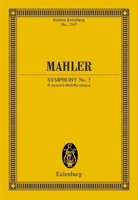 MAHLER - SYMPHONY NO 3 D MINOR STUDY SCORE