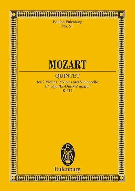 MOZART - STRING QUINTET E FLAT K 614 STUDY SCORE