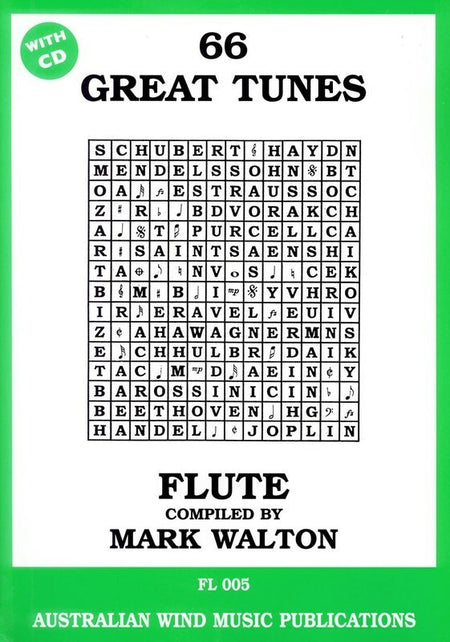 66 GREAT TUNES FLUTE BK/CD