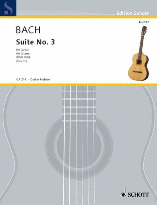 BACH - SUITE NO 3 BWV 1009 ARRANGED FOR GUITAR