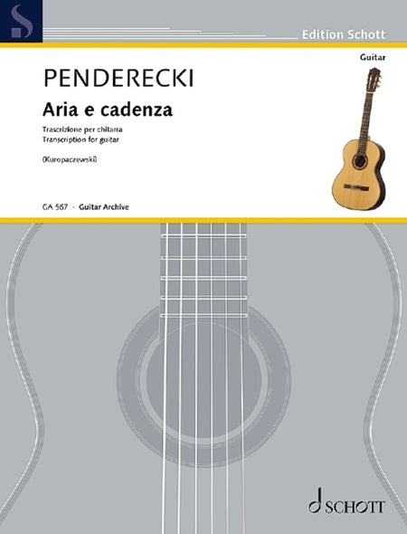 PENDERECKI - ARIA E CADENZA FOR GUITAR