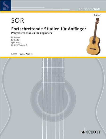 SOR - 24 PROGRESSIVE STUDIES OP 31 VOL 2 GUITAR