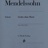 MENDELSSOHN - SONGS WITHOUT WORDS URTEXT