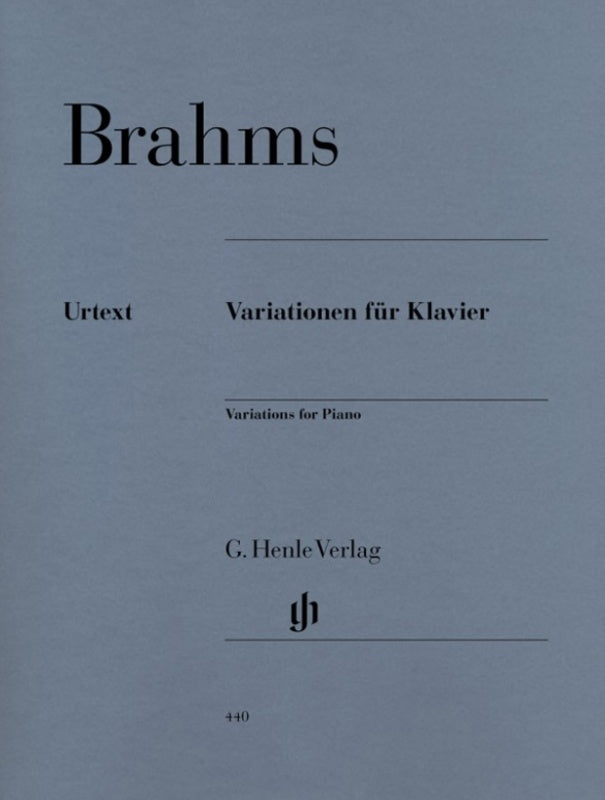 BRAHMS - VARIATIONS FOR PIANO COMPLETE