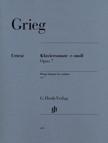 GRIEG - SONATA E MINOR OP 7 PIANO