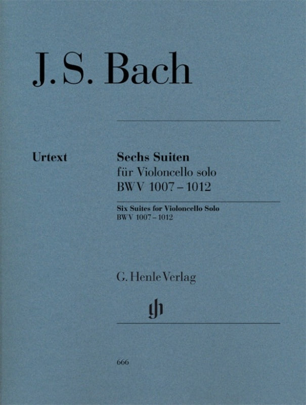 BACH - 6 SUITES BWV 1007-1012 CELLO SOLO URTEXT