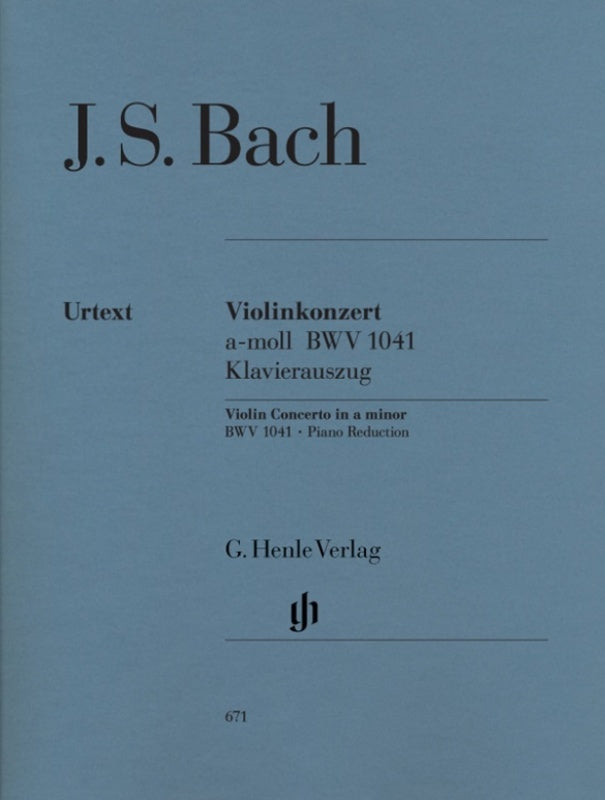 BACH - CONCERTO BWV 1041 A MIN VIOLIN/PIANO