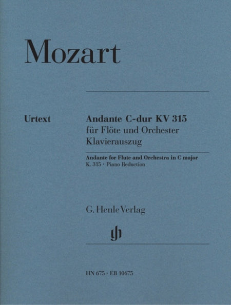 MOZART - ANDANTE K 315 C FLUTE/PIANO URTEXT