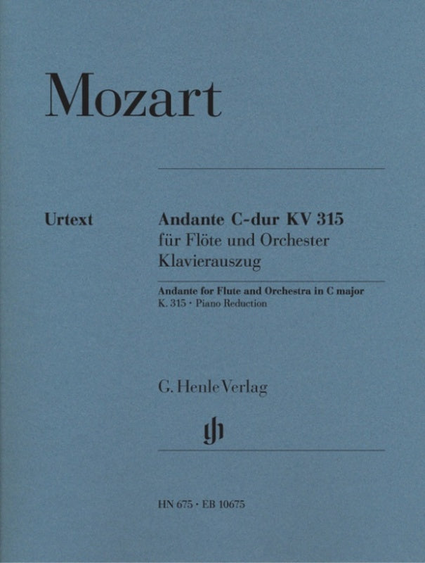 MOZART - ANDANTE K 315 C FLUTE/PIANO URTEXT