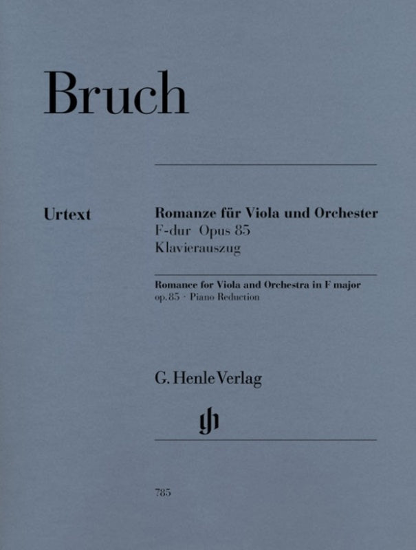 BRUCH - ROMANCE IN F OP 85 VIOLA/PIANO URTEXT