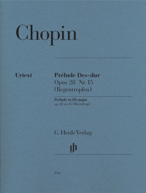 CHOPIN - PRELUDE OP 28 NO 15 D FLAT RAINDROP URTEXT