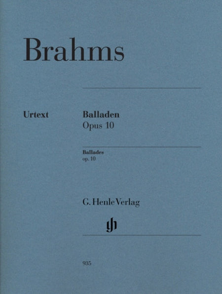 BRAHMS - BALLADES OP 10 PIANO URTEXT