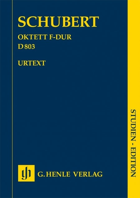 OCTET IN F MAJOR D 803 STUDY SCORE URTEXT