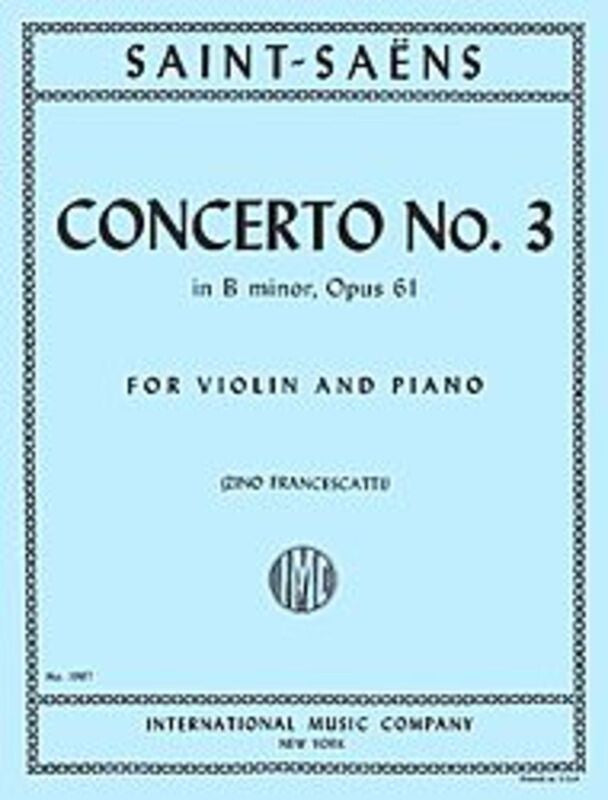 CONCERTO NO 3 OP 61 B MIN VLN PNO