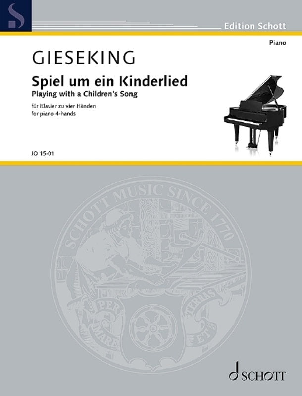 GIESEKING - PLAYING WITH A CHILDRENS SONG PIANO DUET
