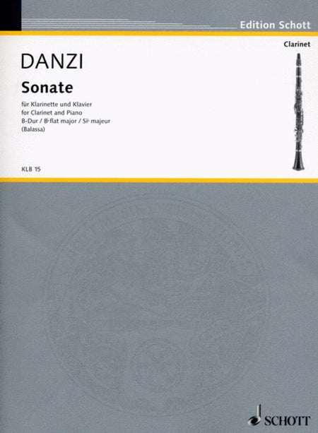 DANZI - SONATA B FLAT MAJOR FOR CLARINET/PIANO