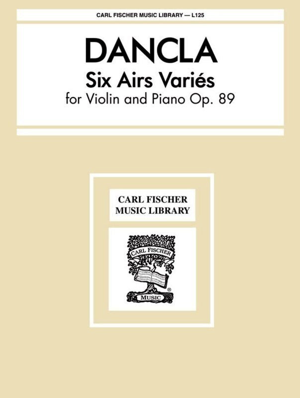 DANCLA - 6 AIRS WITH VARIATIONS OP 89 VIOLIN/PIANO – Parsons Music