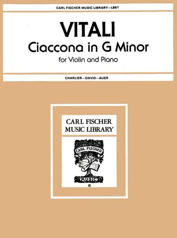VITALI - CHACONNE G MINOR VIOLIN/PIANO