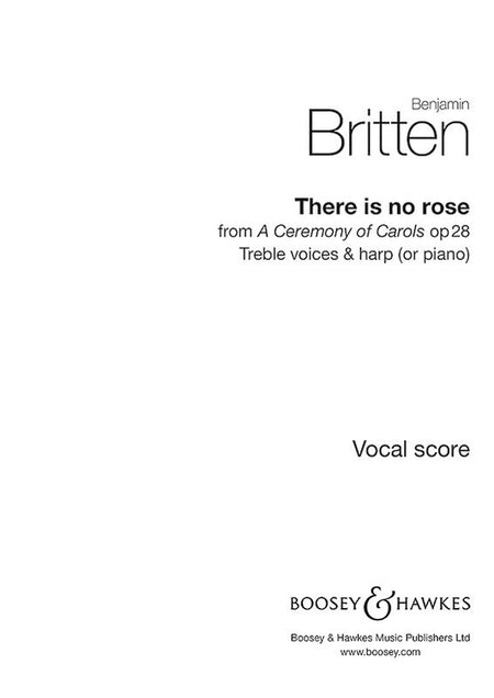BRITTEN - THERE IS NO ROSE SSS/HARP