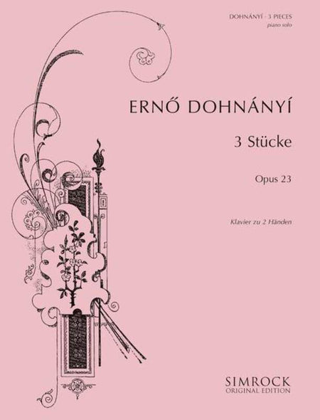 DOHNANYI - 3 PIECES OP 23 PIANO
