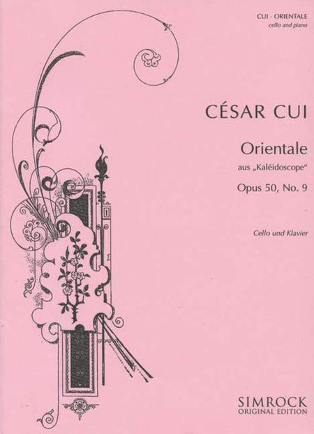 CUI - ORIENTALE OP 50 NO 9 CELLO/PIANO