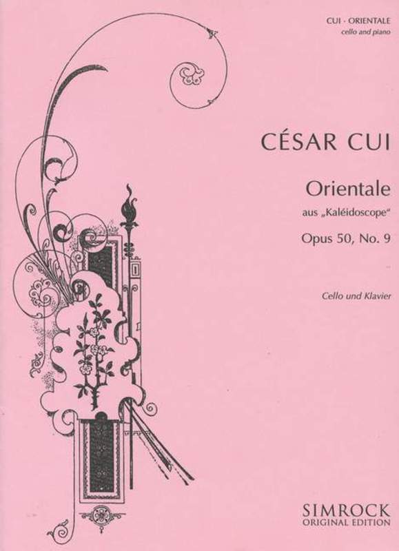 CUI - ORIENTALE OP 50 NO 9 CELLO/PIANO