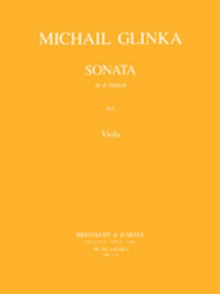 GLINKA - SONATA D MINOR FOR VIOLA/PIANO