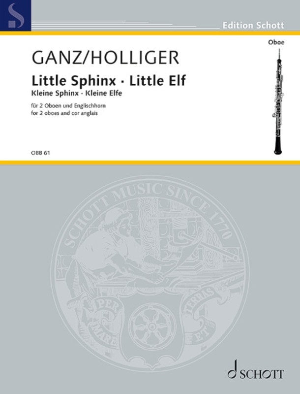 HOLLIGER - LITTLE SPHINX AND LITTLE ELF 2 OBOES/COR ANGLAIS