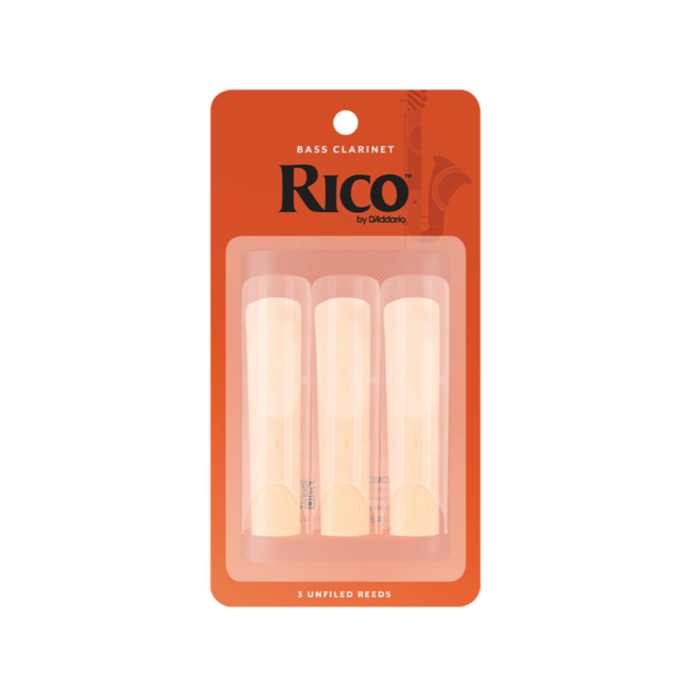 Rico by D'Addario Bass Clarinet Reeds, Strength 1.5, 3-pack