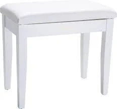 Piano bench satin White