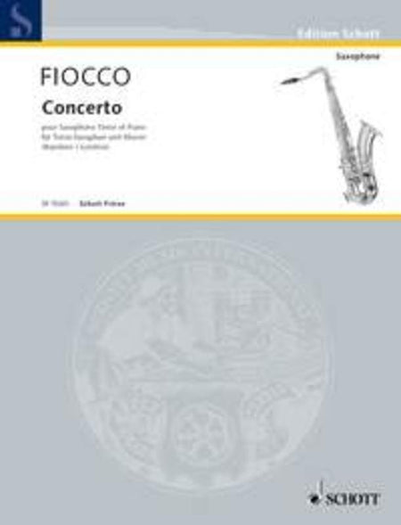 FIOCCO - CONCERTO G MAJOR TENOR SAX/PIANO
