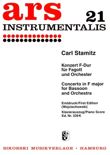 STAMITZ - CONCERTO F MAJOR FOR BASSOON/PIANO