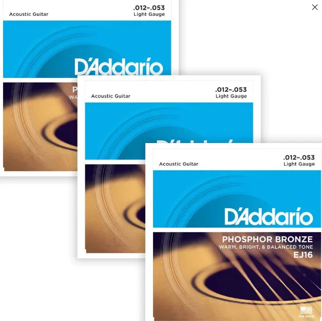 D'Addario EJ16 Acoustic Strings 12-53