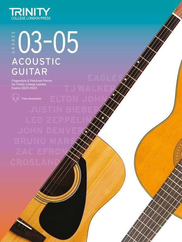 TRINITY ACOUSTIC GUITAR EXAM GR 3-5 FROM 2020