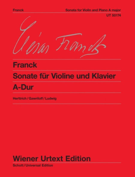 FRANCK - SONATA A MAJOR VIOLIN/PIANO URTEXT