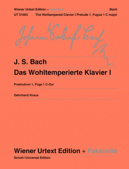 BACH - PRELUDE AND FUGUE NO 1 C URTEXT WITH FACSIMILE