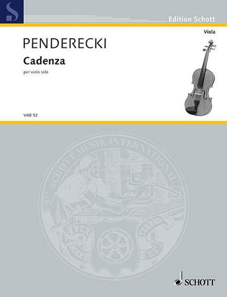 PENDERECKI - CADENZA FOR VIOLA SOLO