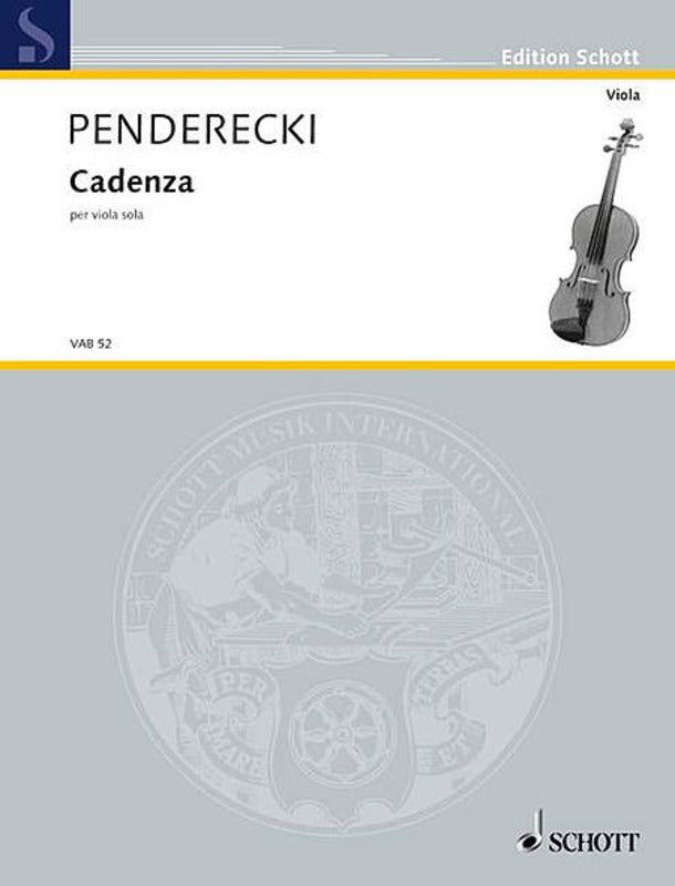 PENDERECKI - CADENZA FOR VIOLA SOLO
