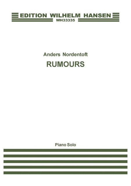 NORDENTOFT - RUMOURS FOR PIANO SOLO