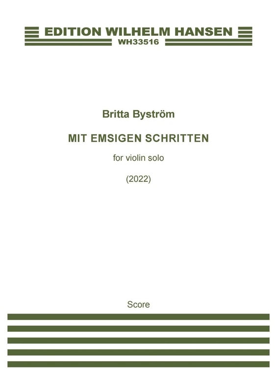 BYSTROM - MIT EMSIGEN SCHRITTEN FOR VIOLIN SOLO