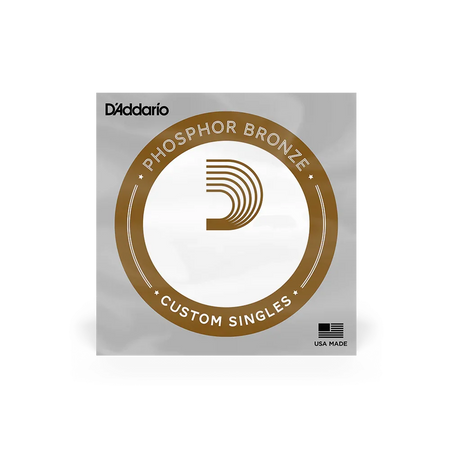 D'Addario PB053 Phosphor Bronze Wound Acoustic Guitar Single String, .053