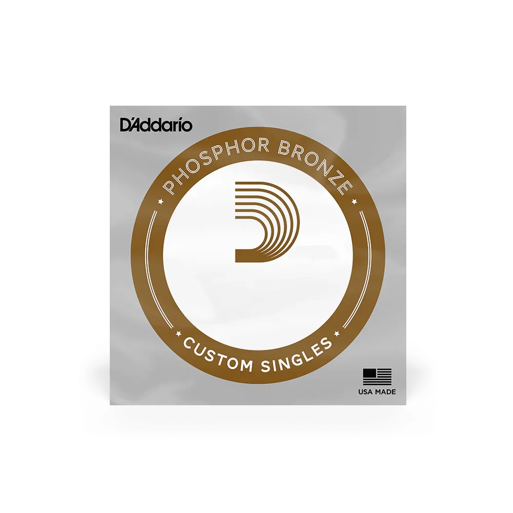 D'Addario PB053 Phosphor Bronze Wound Acoustic Guitar Single String, .053