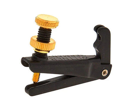 Violin Str.Adjuster-Blk:Gold Screws 1/2