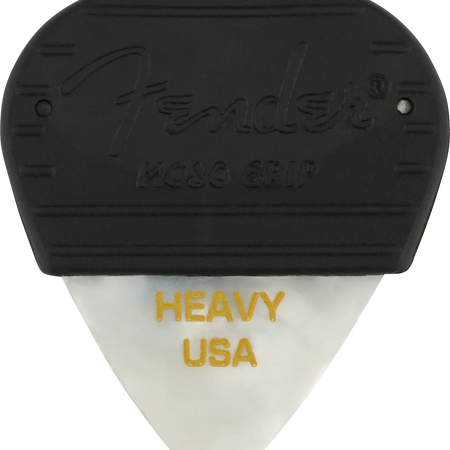 Fender Mojo Grip Picks, Celluloid, Heavy, 3-Pack, White Moto