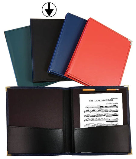 BAND FOLDER 12X14 BLACK WITH PENCIL LOOP